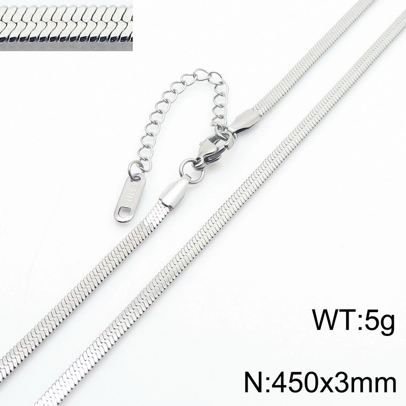 Silver Herringbone Necklace