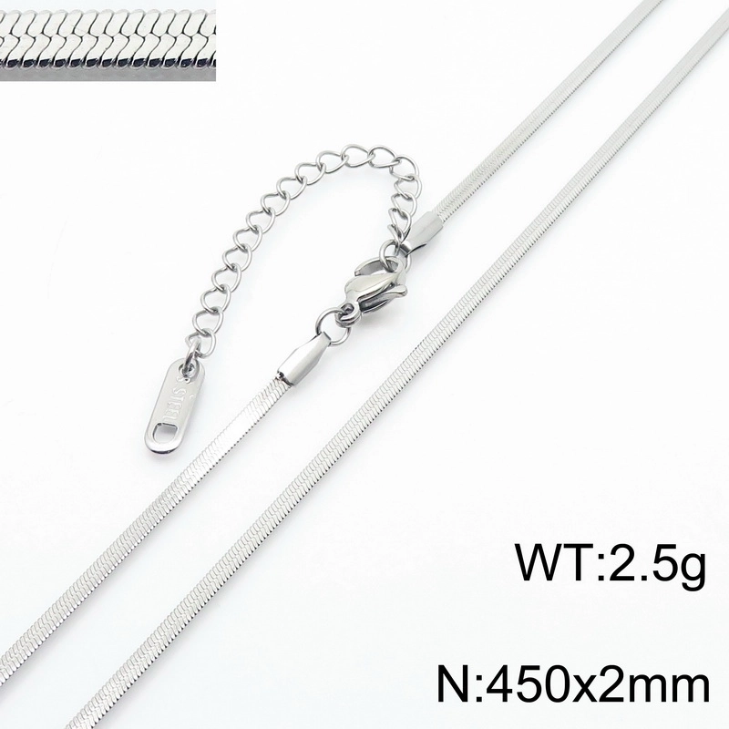 Silver Herringbone Necklace