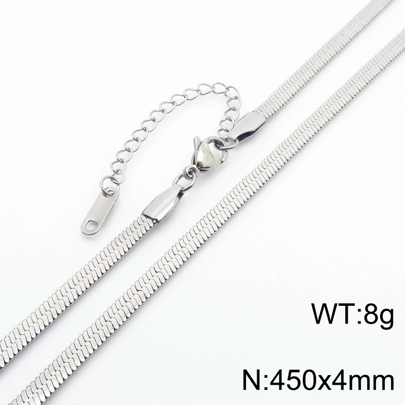 Silver Herringbone Necklace