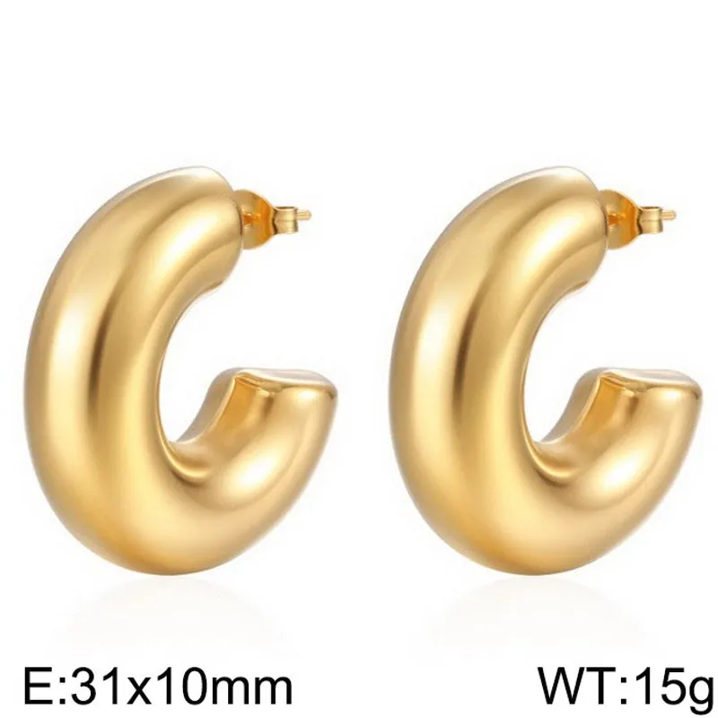 Chunky Gold Hoops
