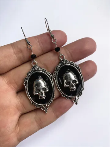 Gothic Skull or Bat Earrings