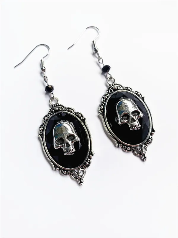 Gothic Skull or Bat Earrings