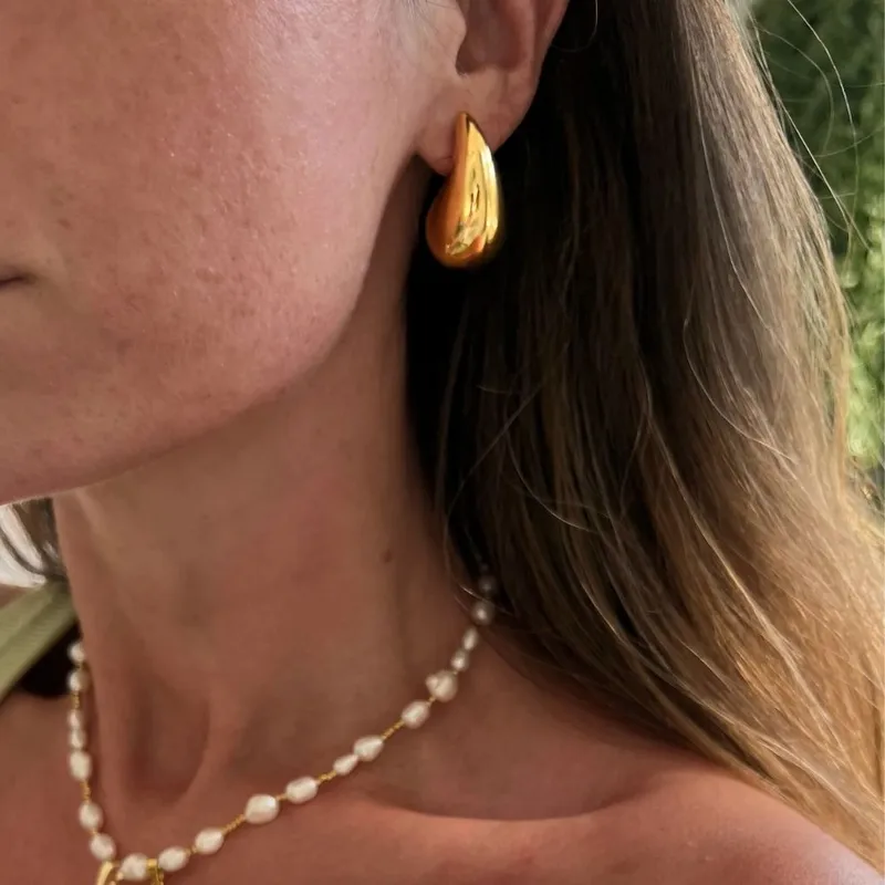 Large Water Droplet Earrings