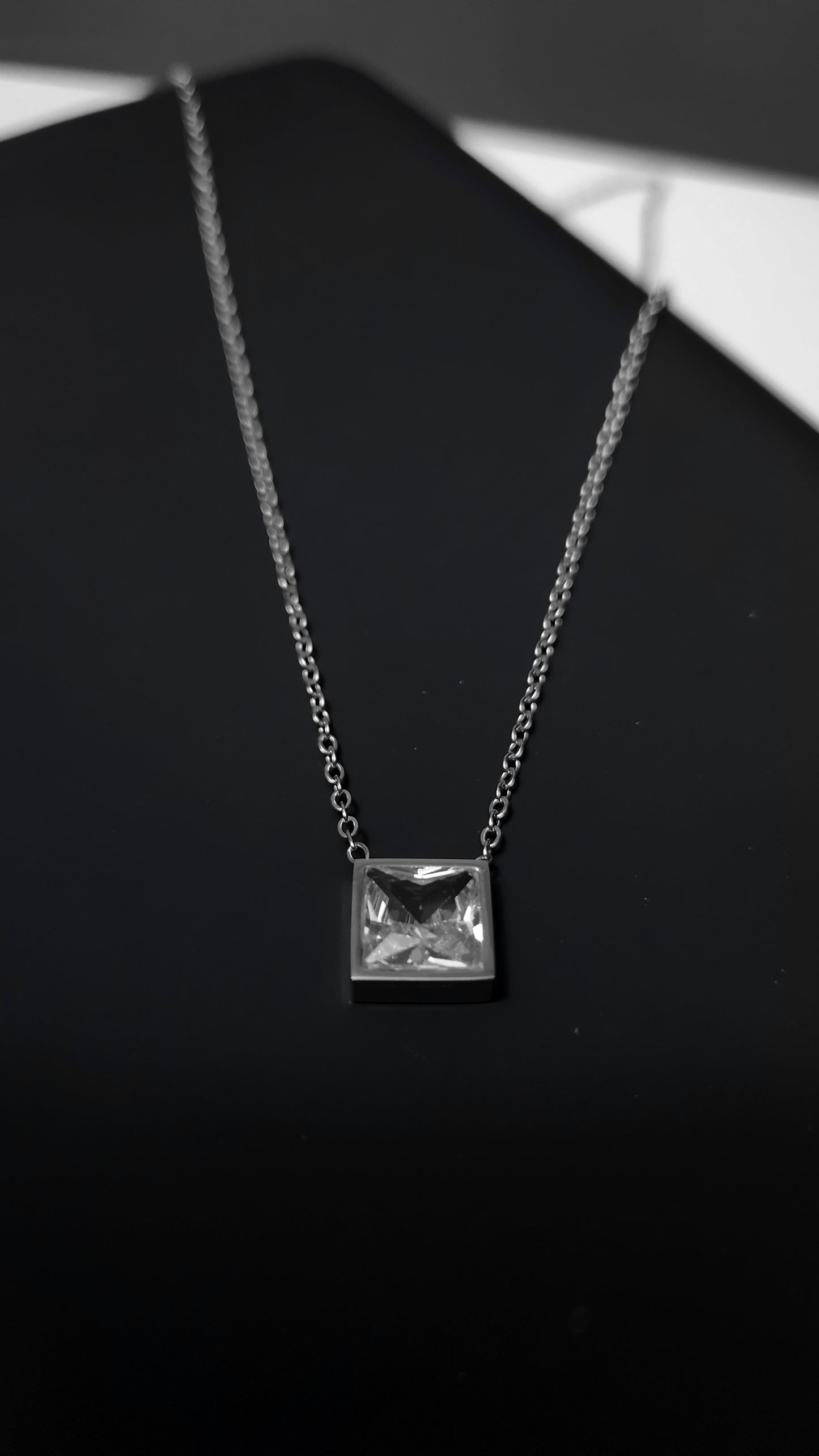 Jolie Square Pendant Necklace