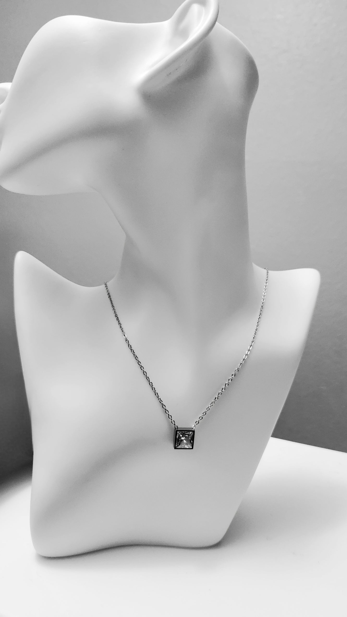 Jolie Square Pendant Necklace