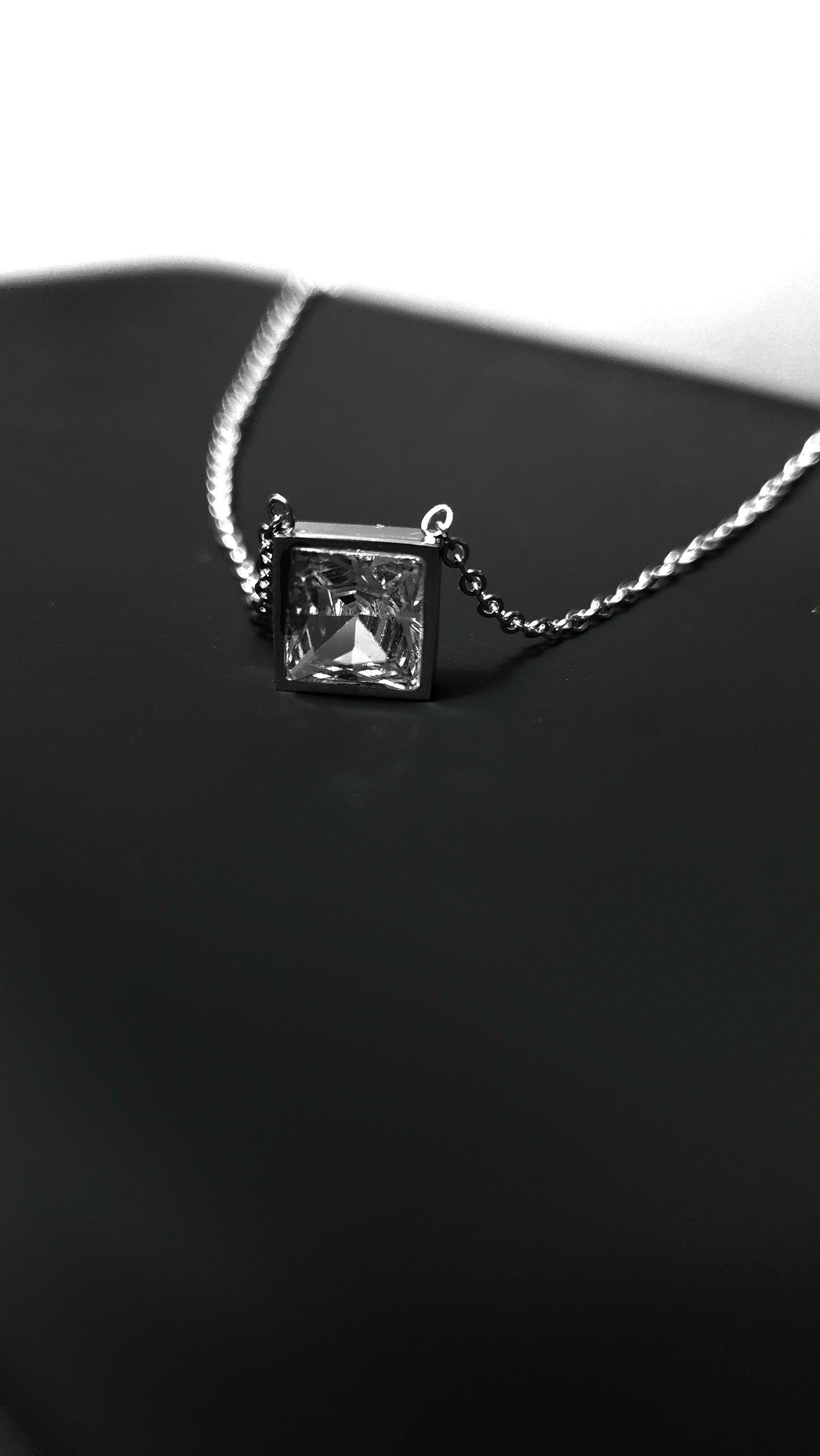 Jolie Square Pendant Necklace