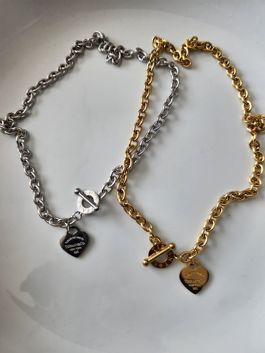 New York Heart Toggle Necklace