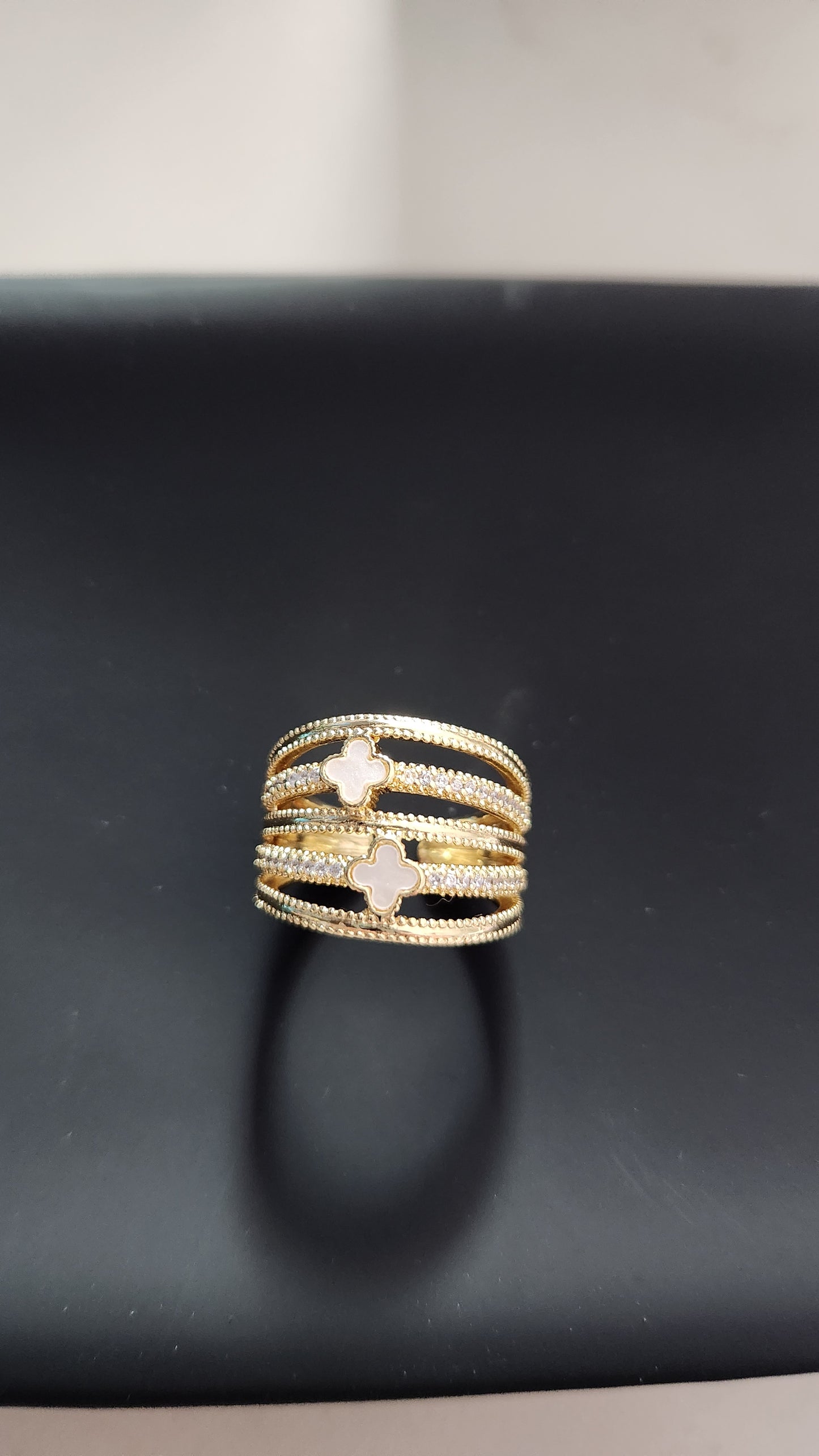 Twin Clover Ring