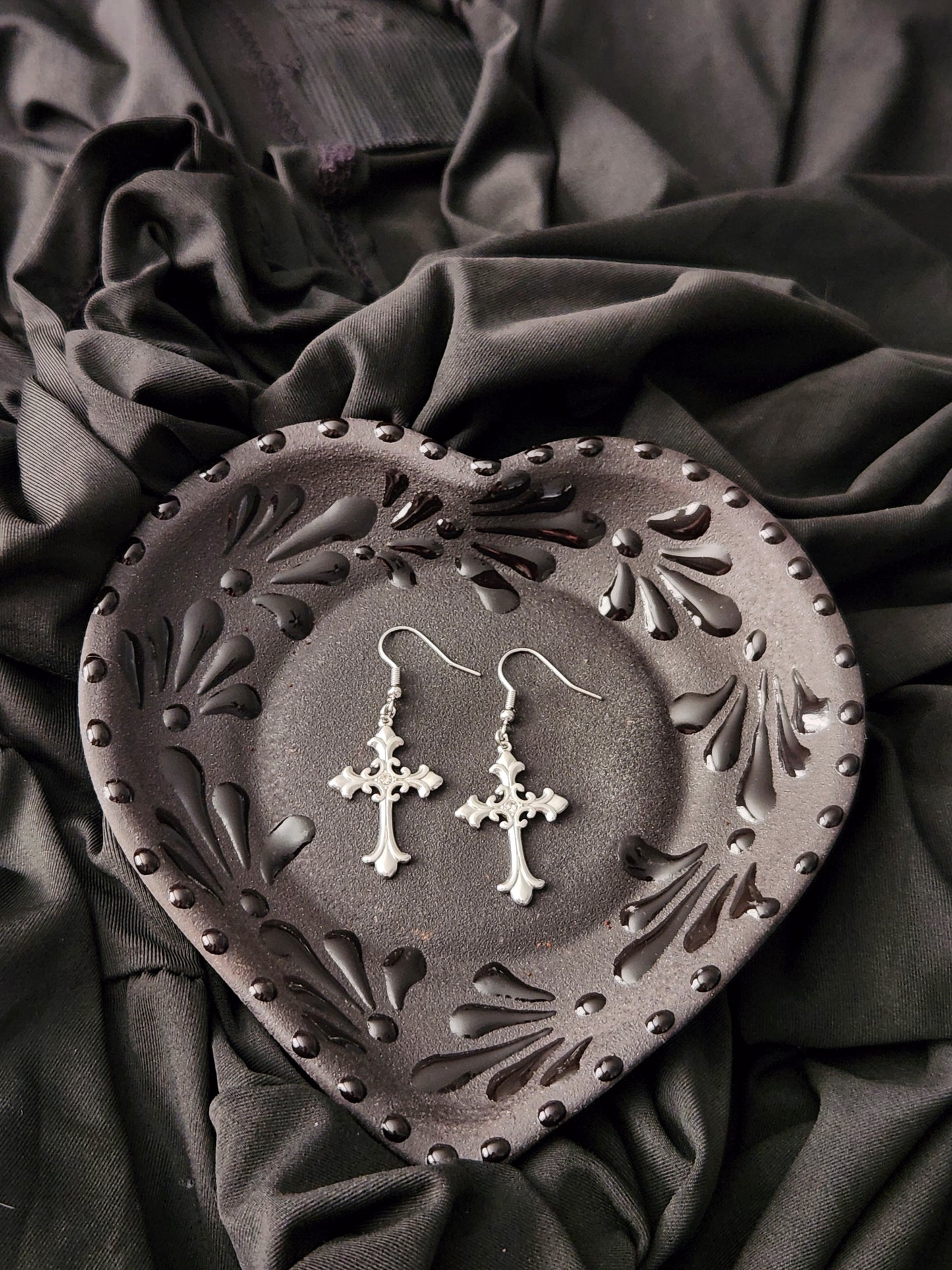 Cross Drop Earrings