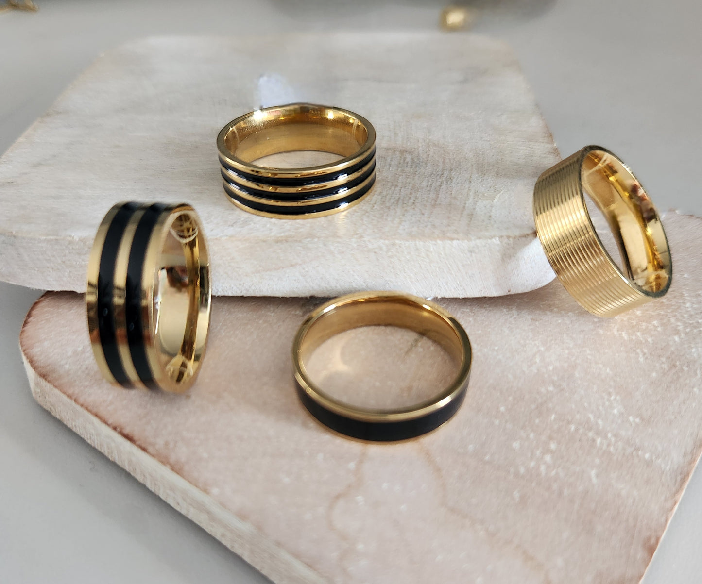 Men's Gold & Black Bands