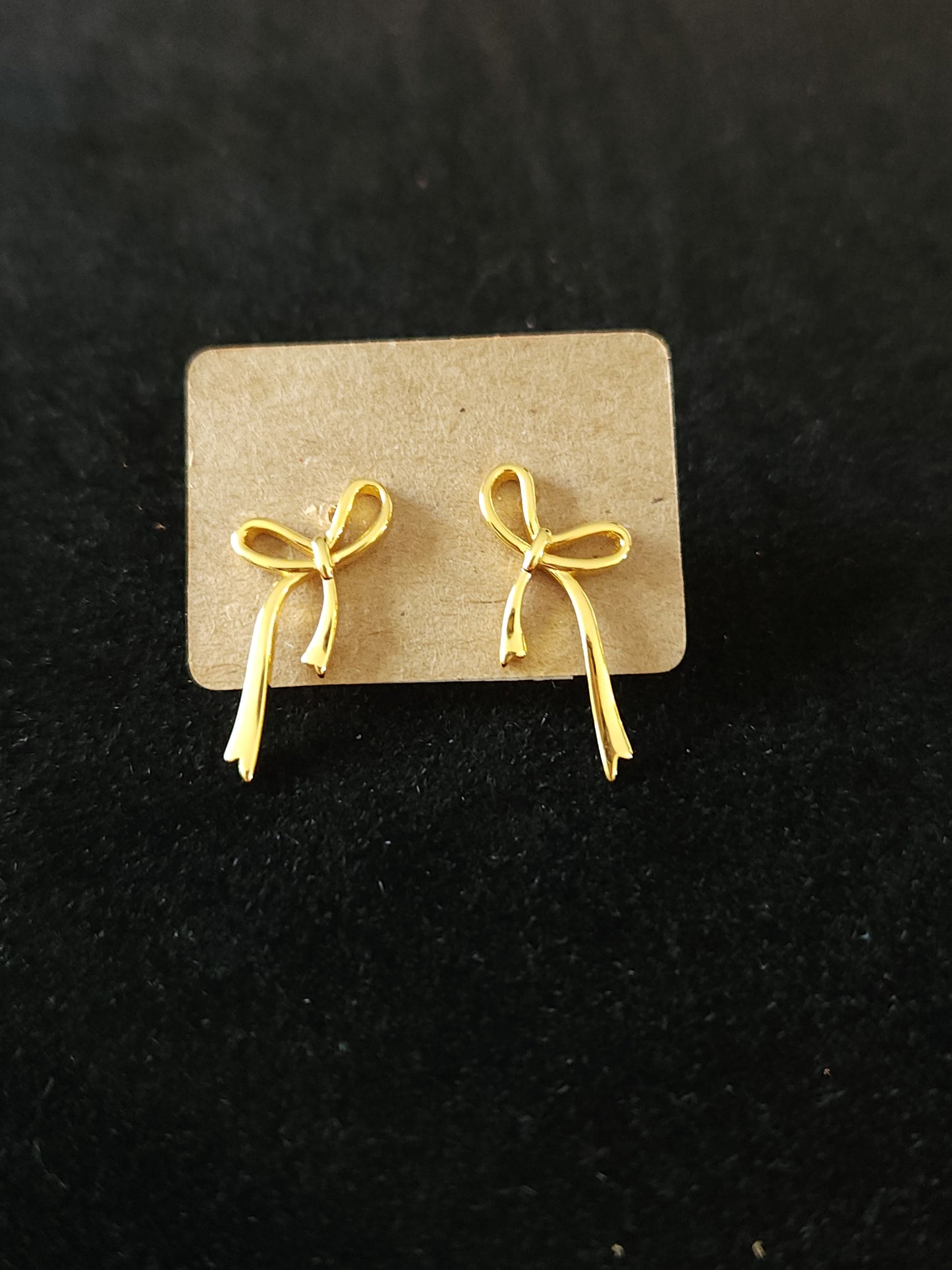 Gold Bow Earrings