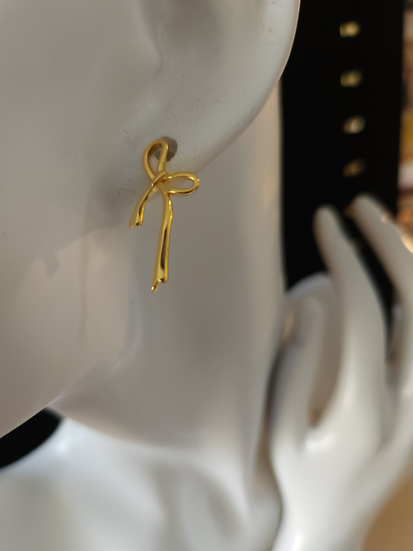 Gold Bow Earrings
