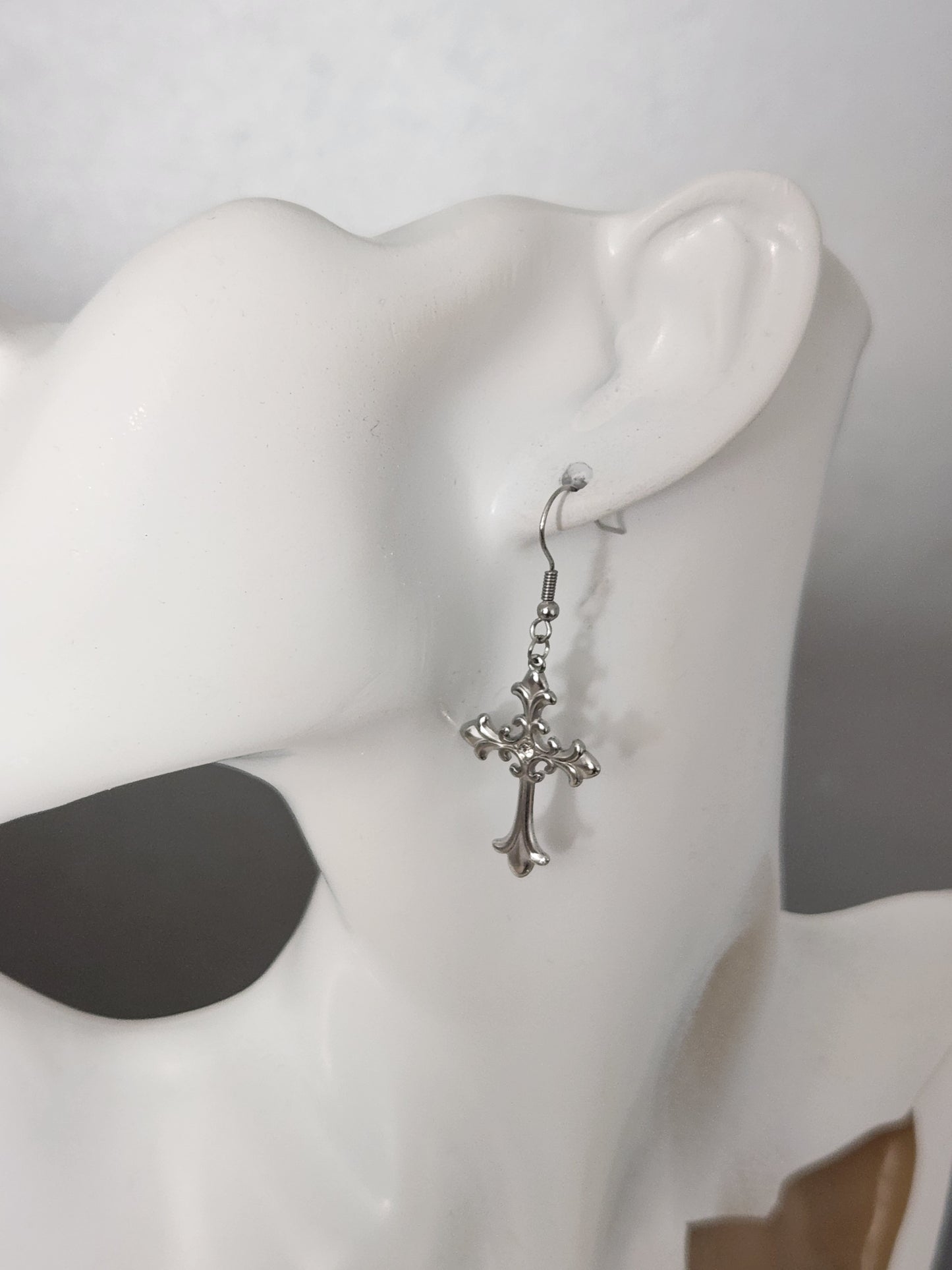 Cross Drop Earrings
