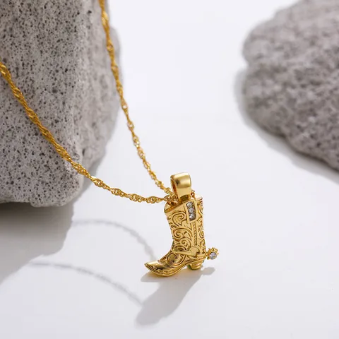 Dolly Boot Pendant Necklace