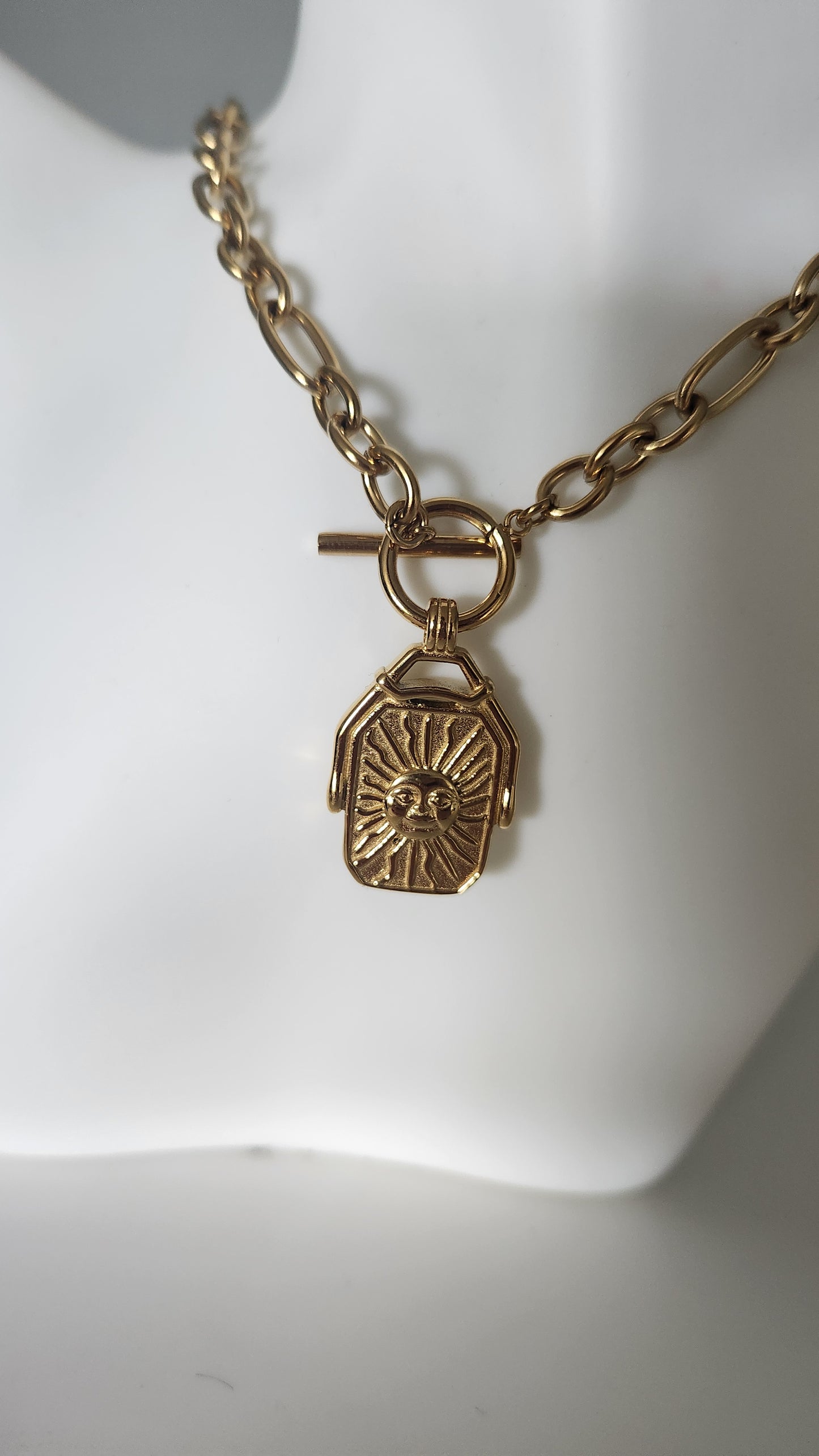 Two Faced Toggle Clasp Necklace