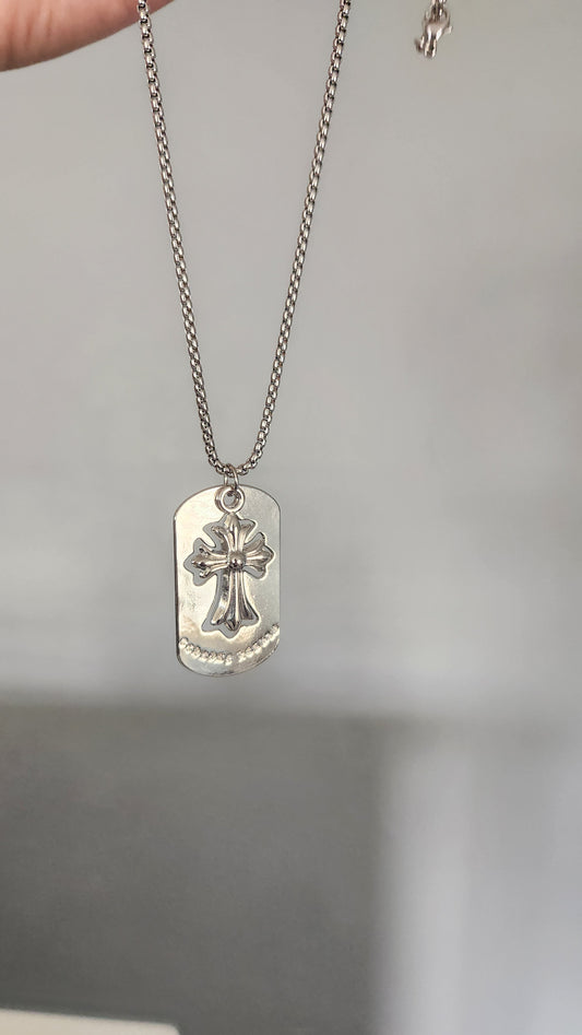 Cross Tag Necklace