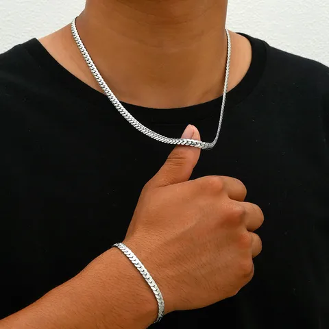 Men's Stainlesd Steel Necklace or Bracelet