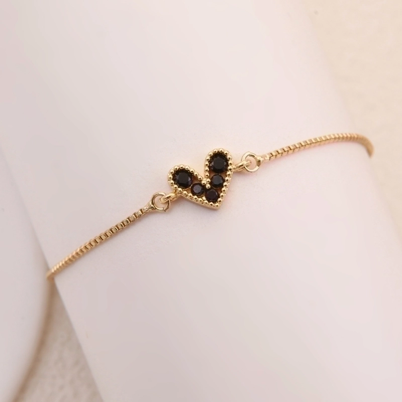 Lita Black Heart Bracelet