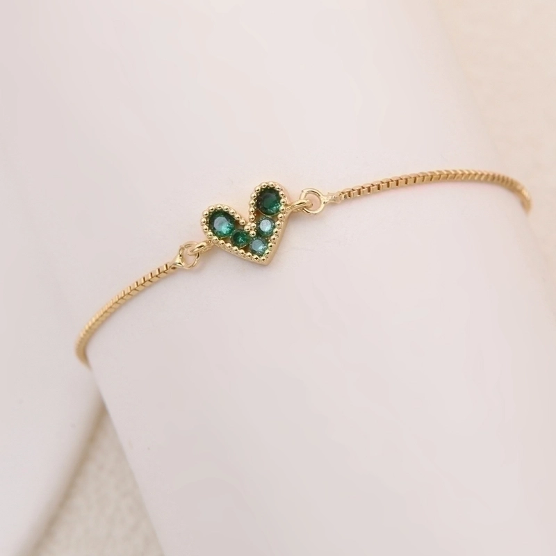 Lita Green Heart Bracelet