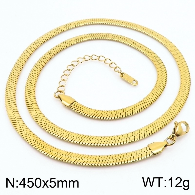 Gold Herringbone Necklaces