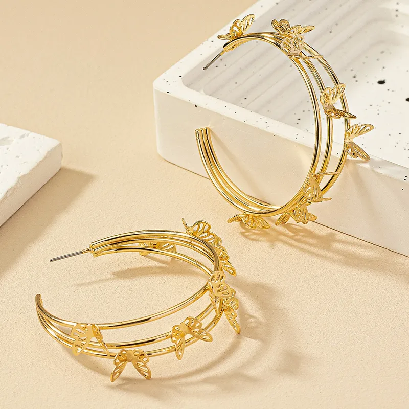 Rachel Butterfly Hoops