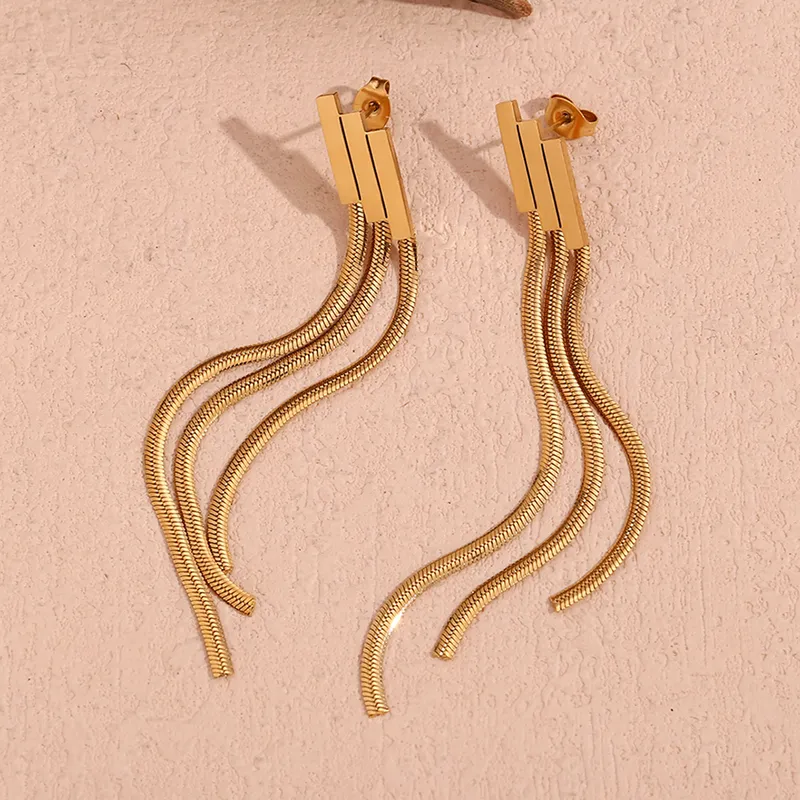 Gold Tassel Earrings