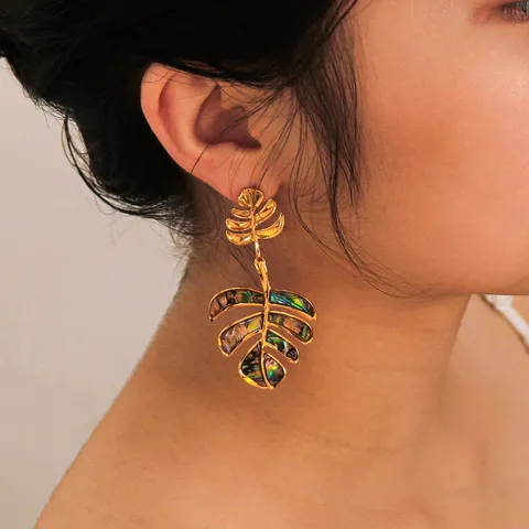 Leaf Drop Earrings