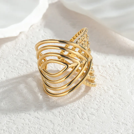 Chevron Adjustable Ring