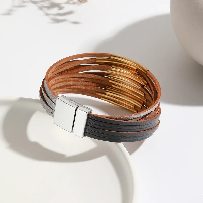 Leather Multi Layer Bracelet