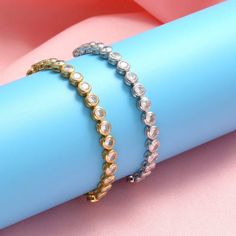 Round Zircon Pull Bracelet