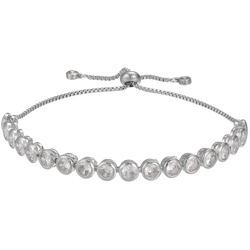 Round Zircon Pull Bracelet