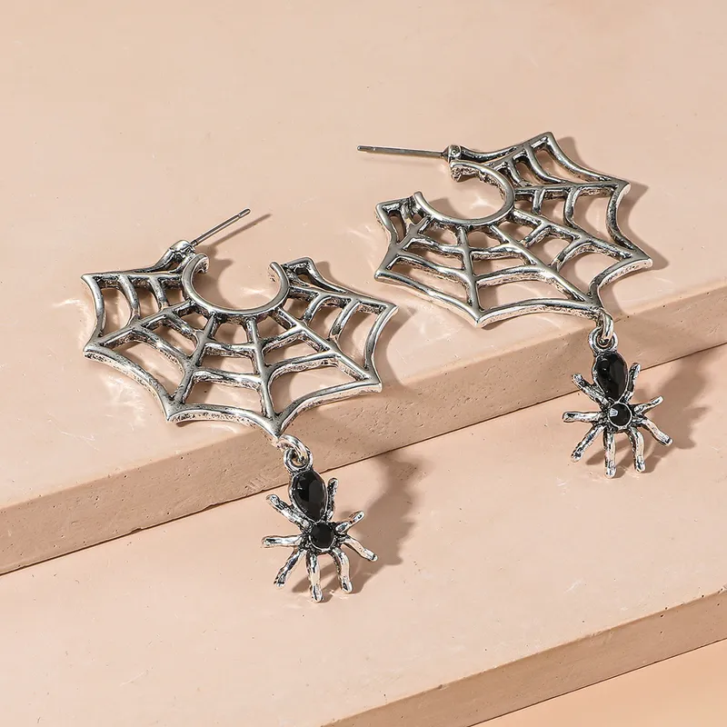 Charlotte Spider Web Drop Earrings