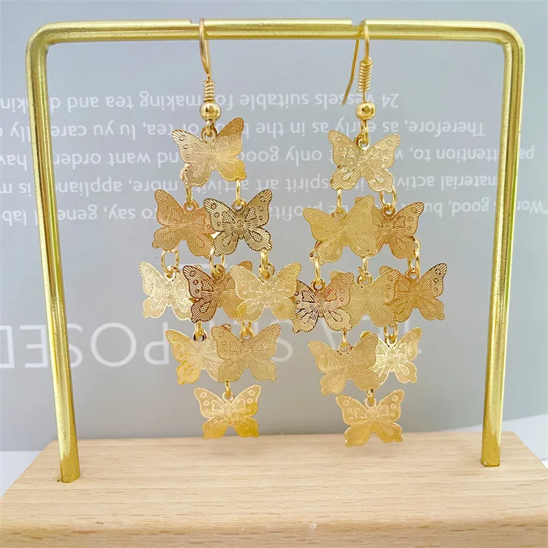 Butterfly Tassel Drop Earrings