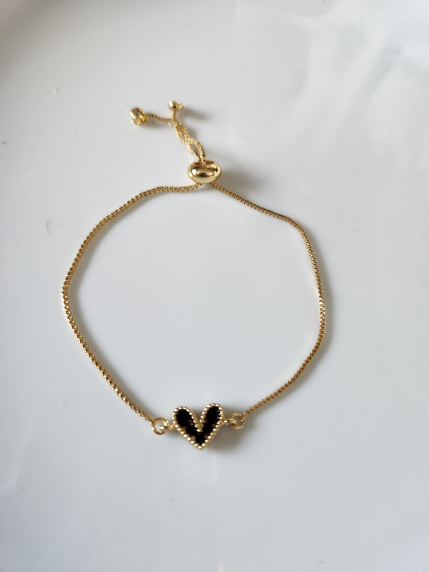 Lita Black Heart Bracelet