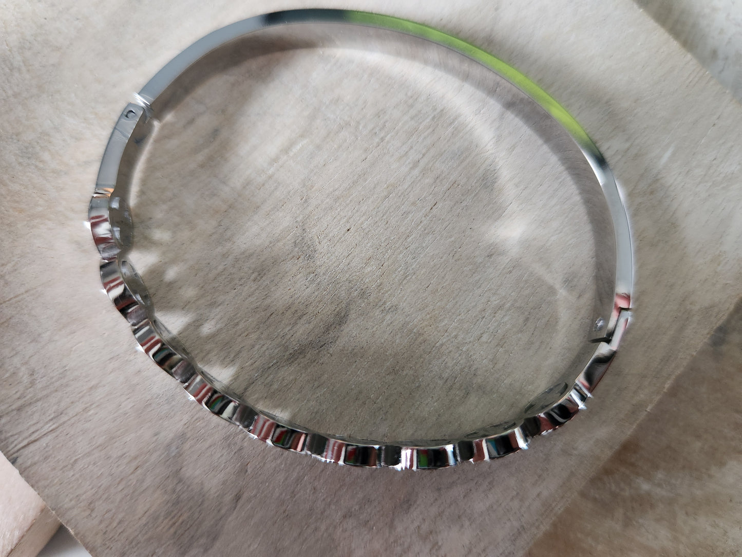 Daisy Silver Bangle