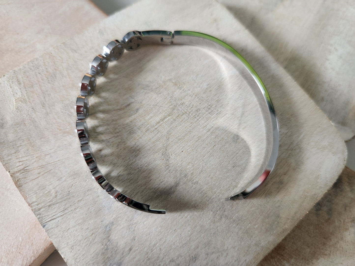 Daisy Silver Bangle