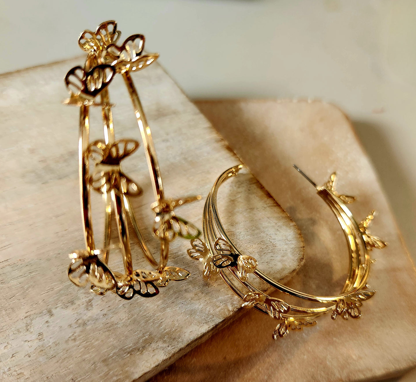 Rachel Butterfly Hoops