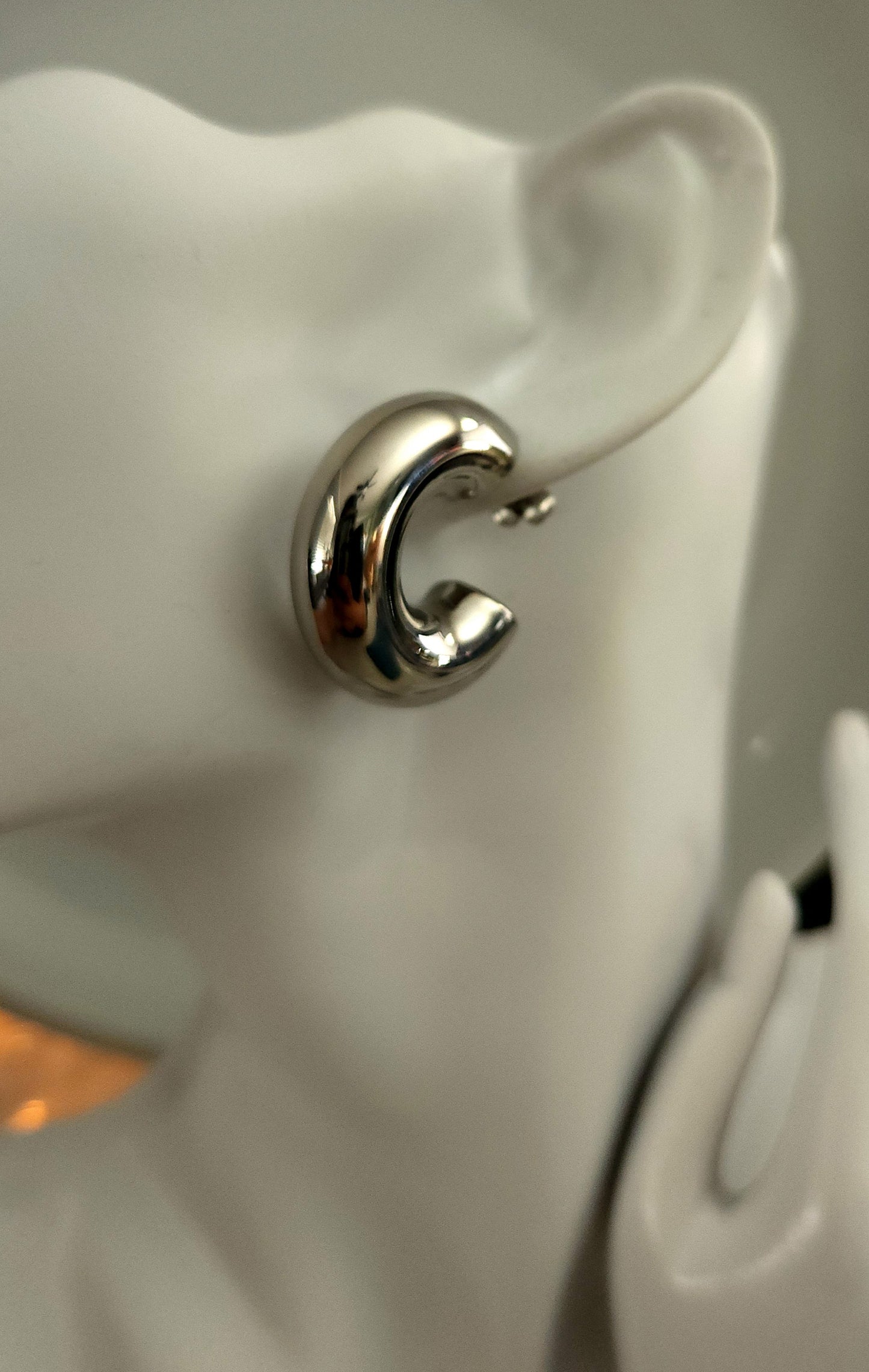 Chunky Silver Hoops