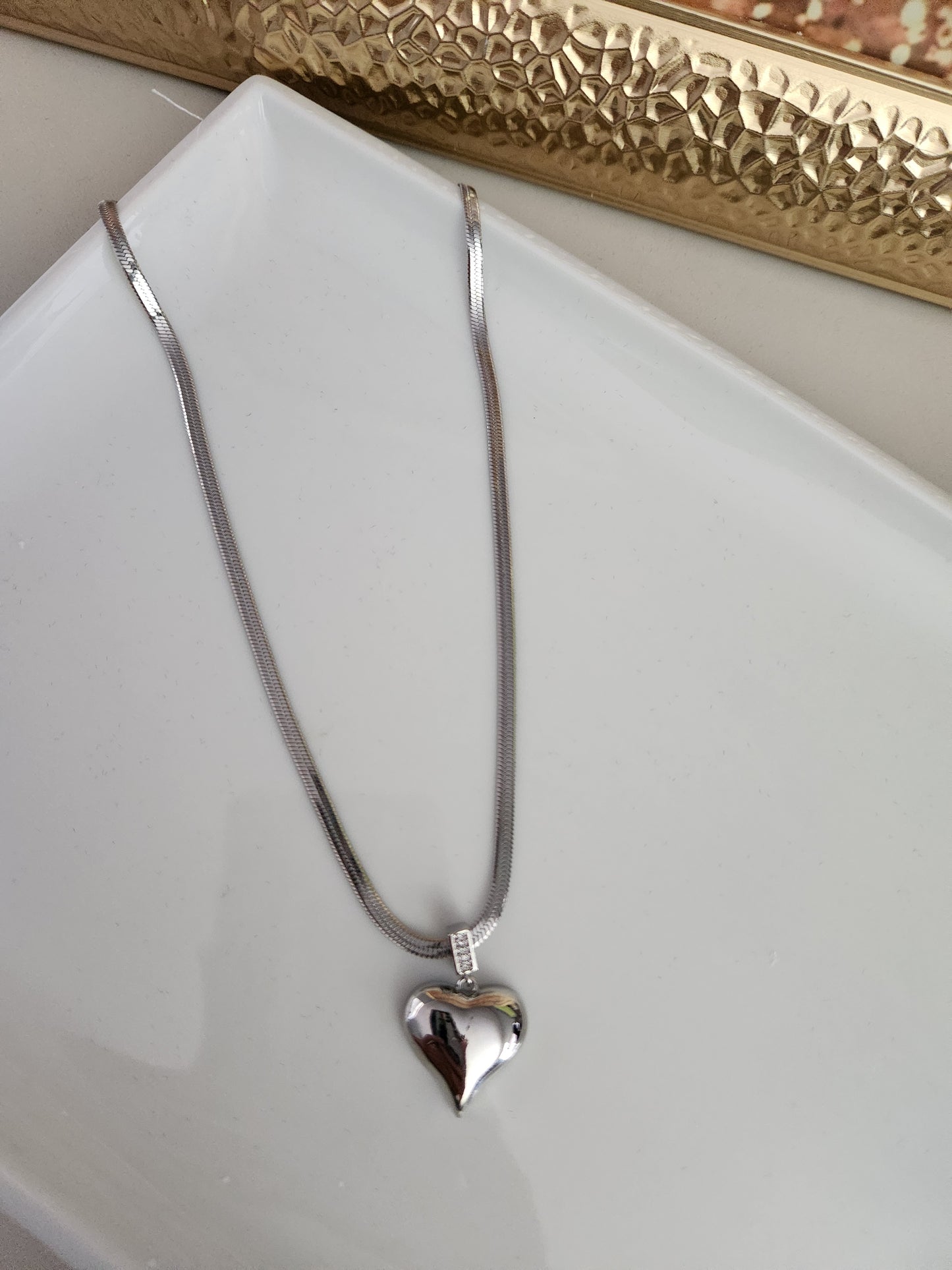 Silver Lining Heart Necklace