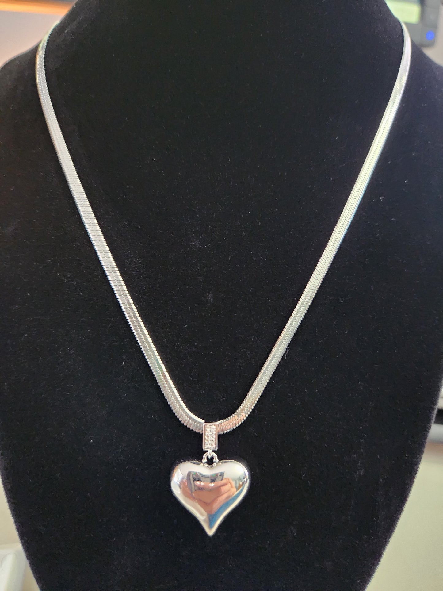 Silver Lining Heart Necklace