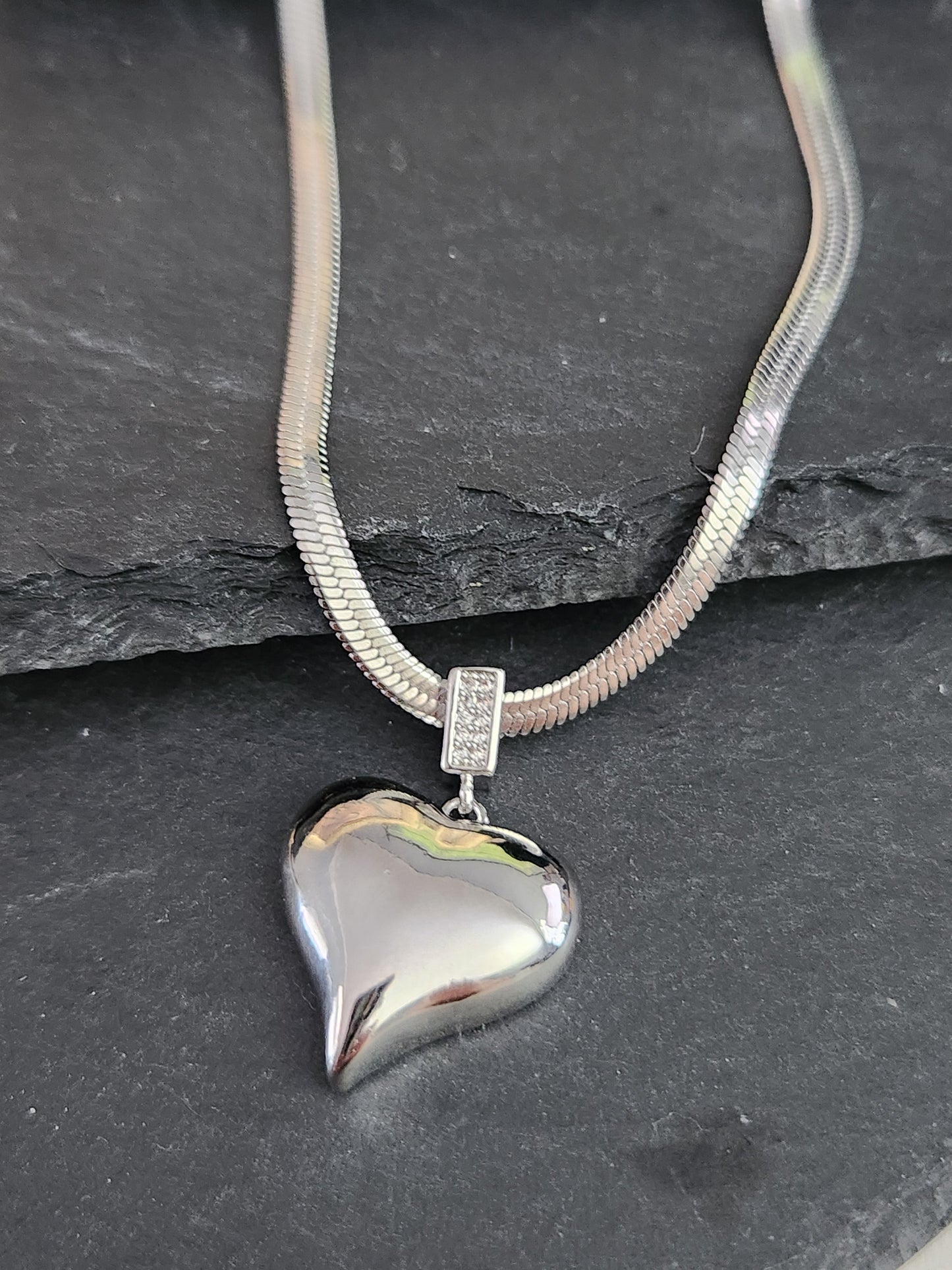 Silver Lining Heart Necklace