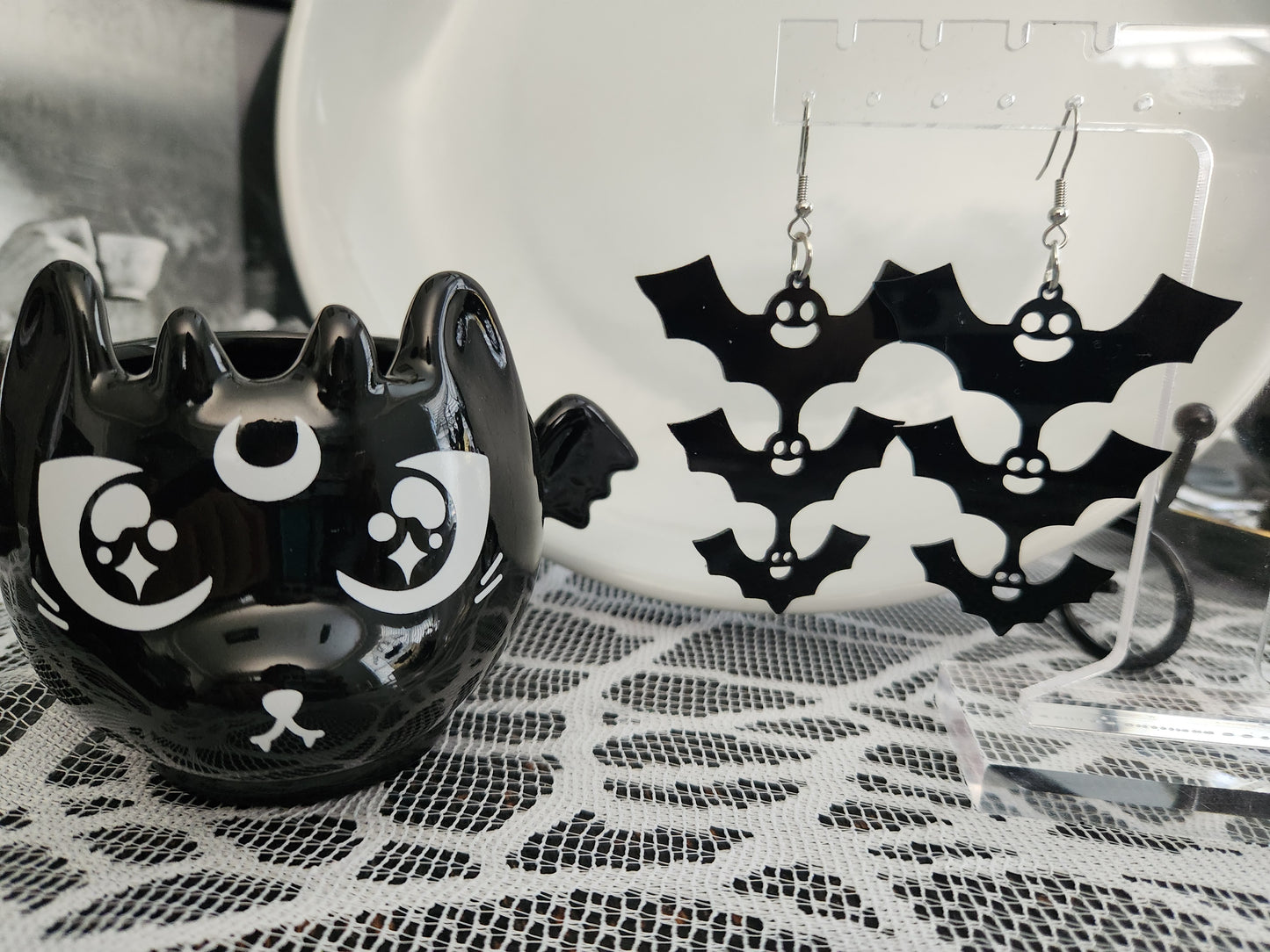 Batty Resin Drop Earrings