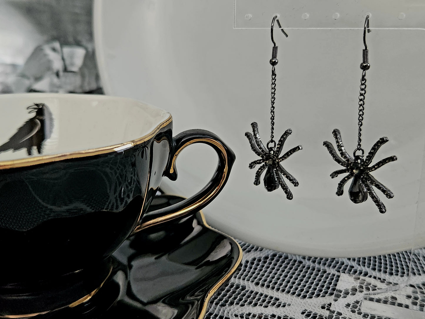 Sparkle Spider Earrings