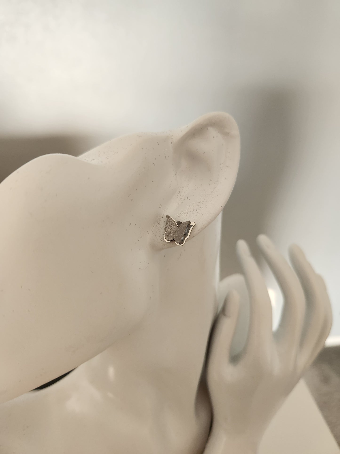 Frosted Butterfly Earring