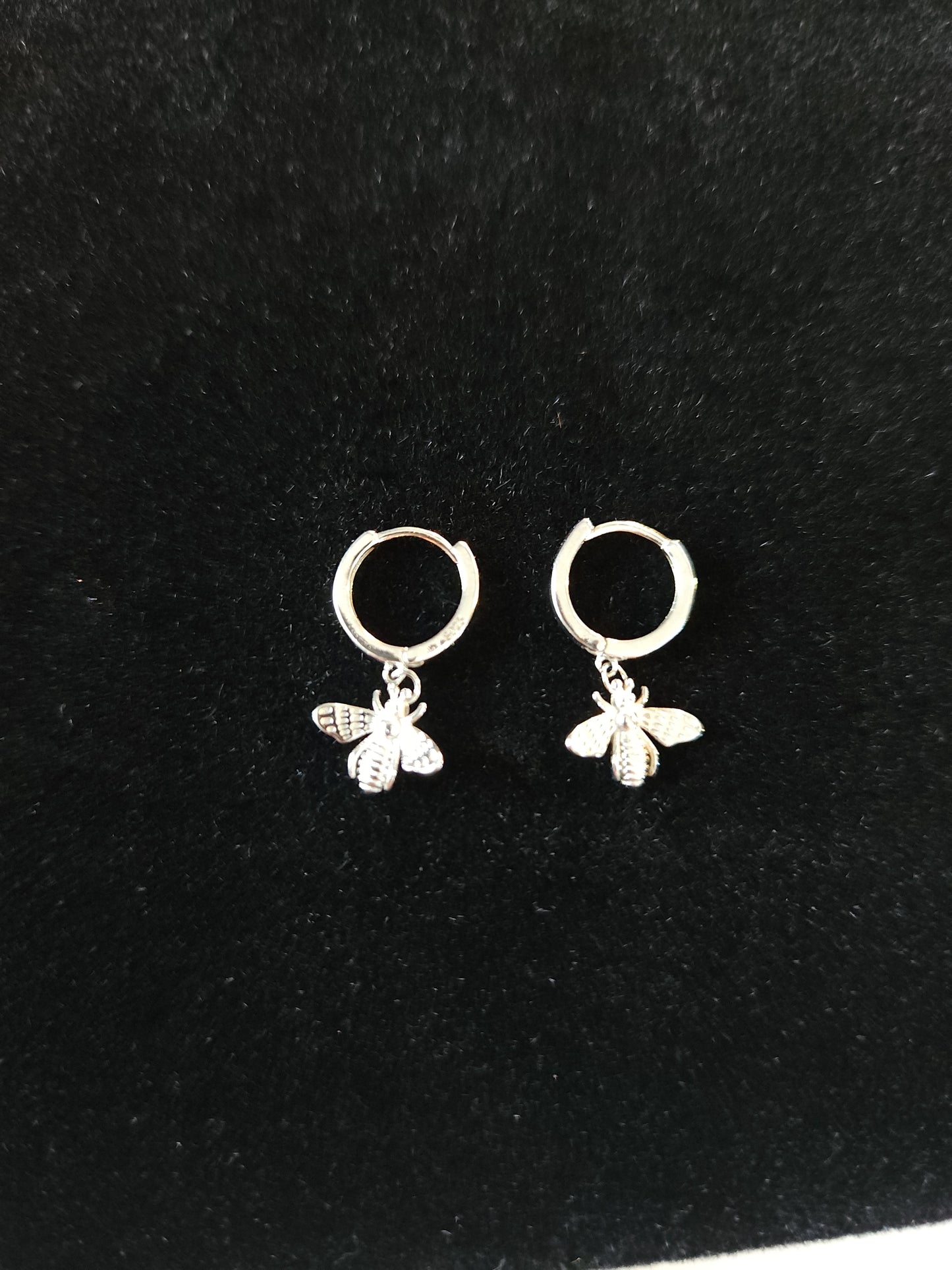 Silver plated Queen Bee Drop Earrings