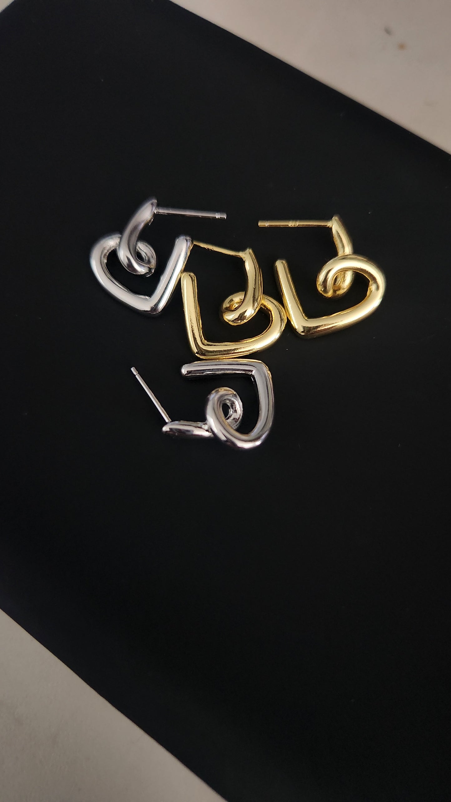 Twisted Heart Earrings