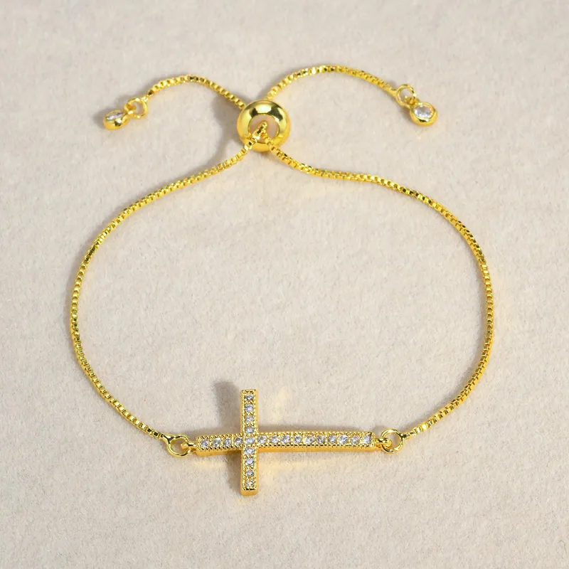 Gold Cross Bracelet