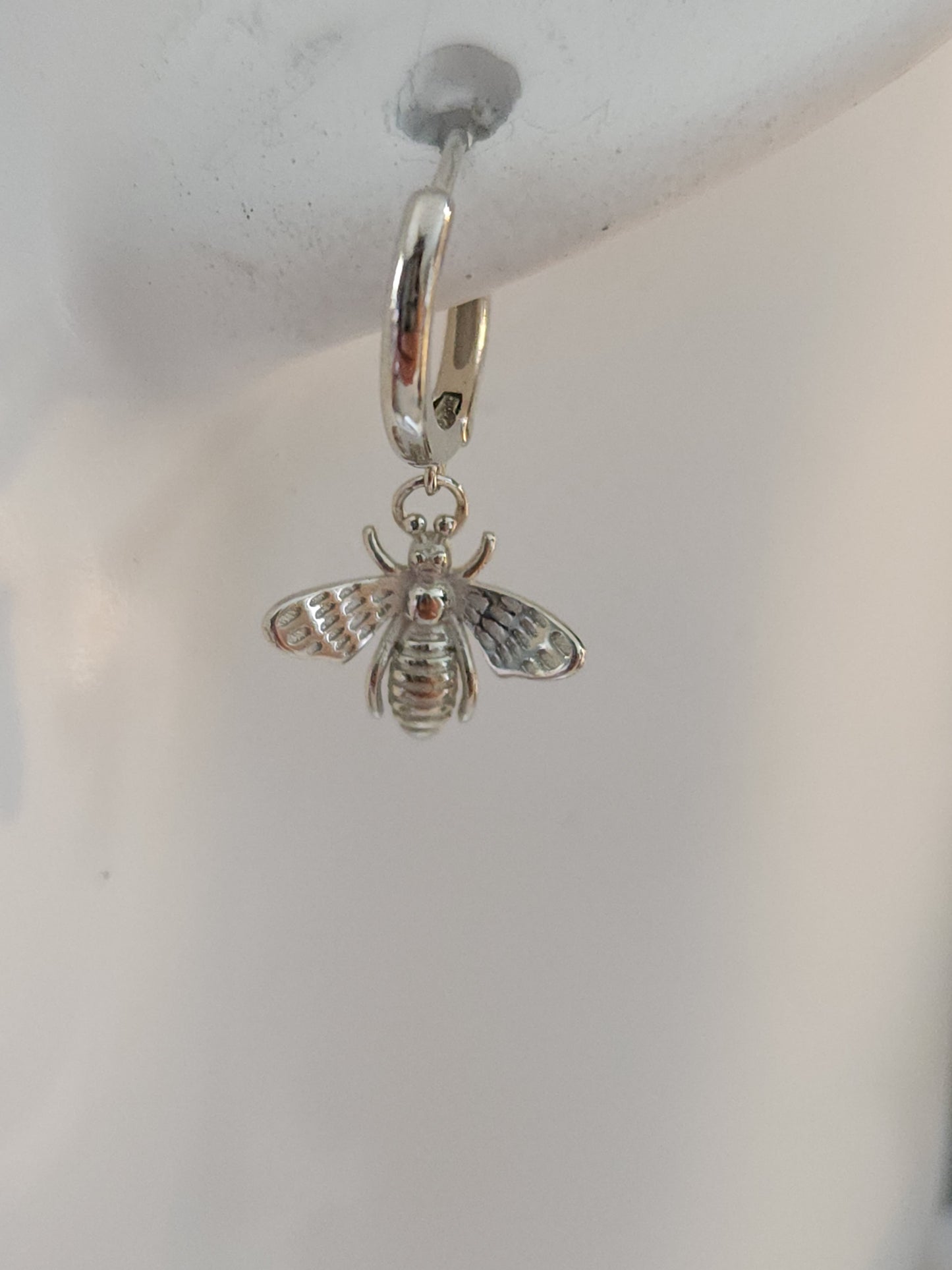 Silver plated Queen Bee Drop Earrings