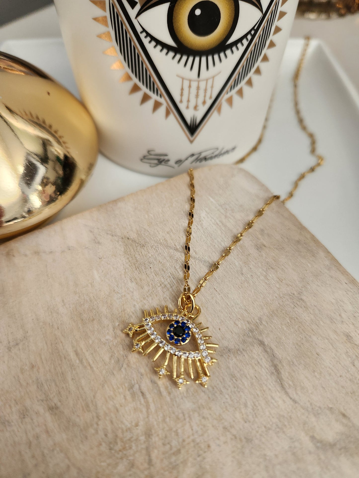 Evil Eye Rhinestone Pendant