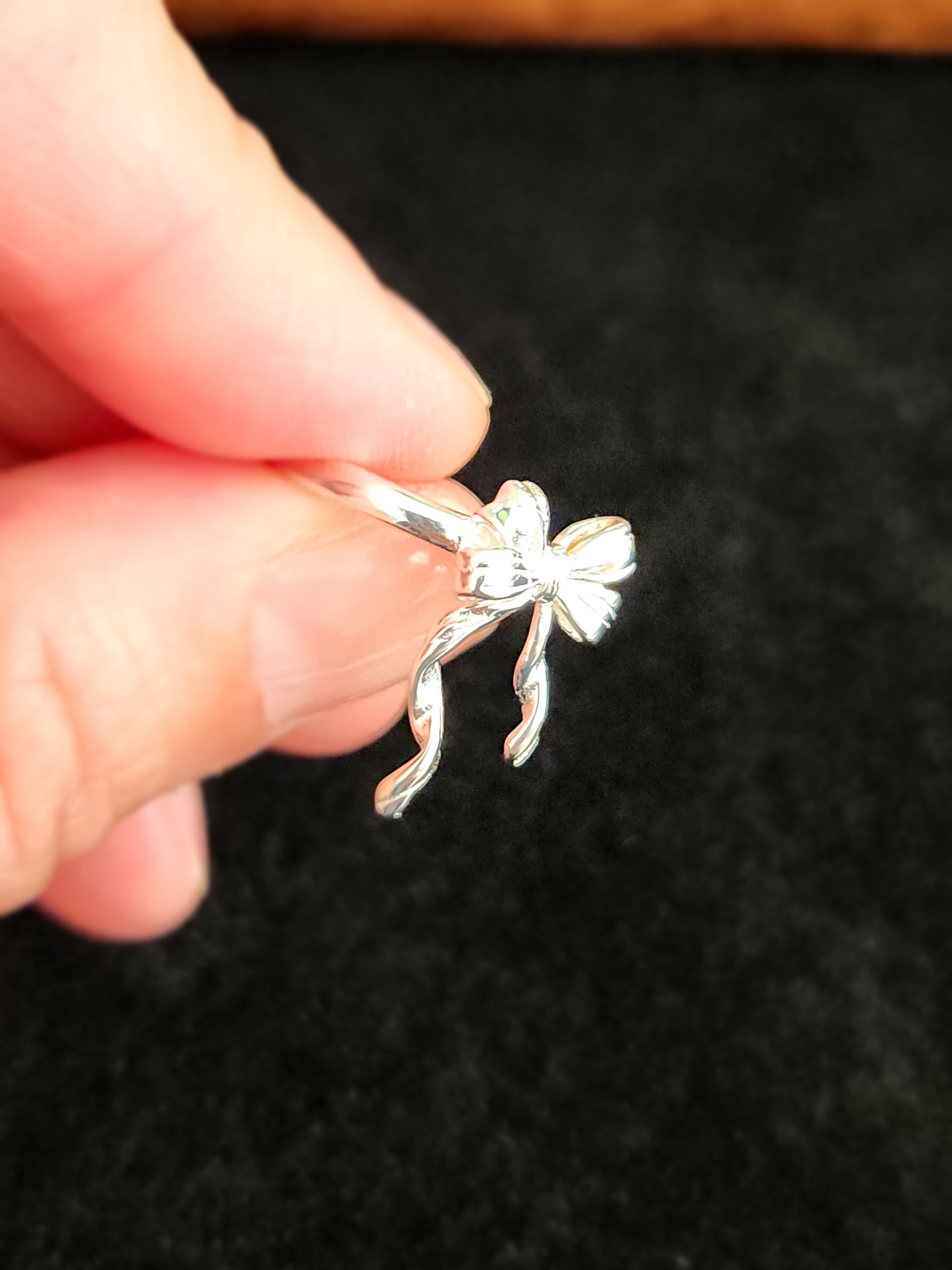 Silver Bow Adjustable Ring